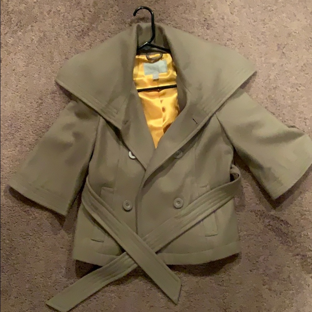 Tan 3/4 length wrap coat almost new